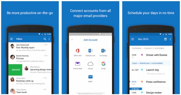 outlook | | The Best Android Email Client App's 2017