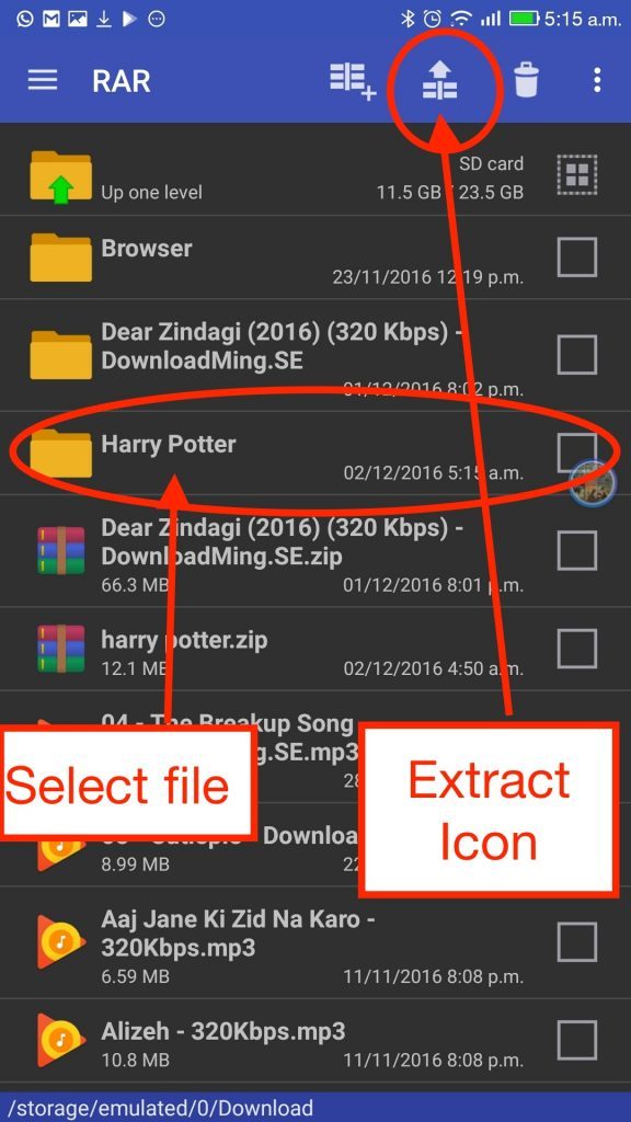 Screenshot 20161202 051535 576x1024 | | How to Open or Create .Zip Files on Android device